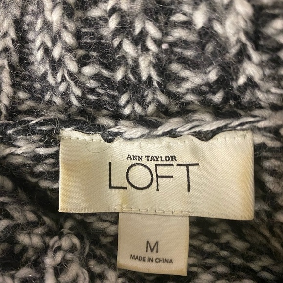 Ann Taylor LOFT wool-blend marled knit cardigan sweater - Picture 6 of 6